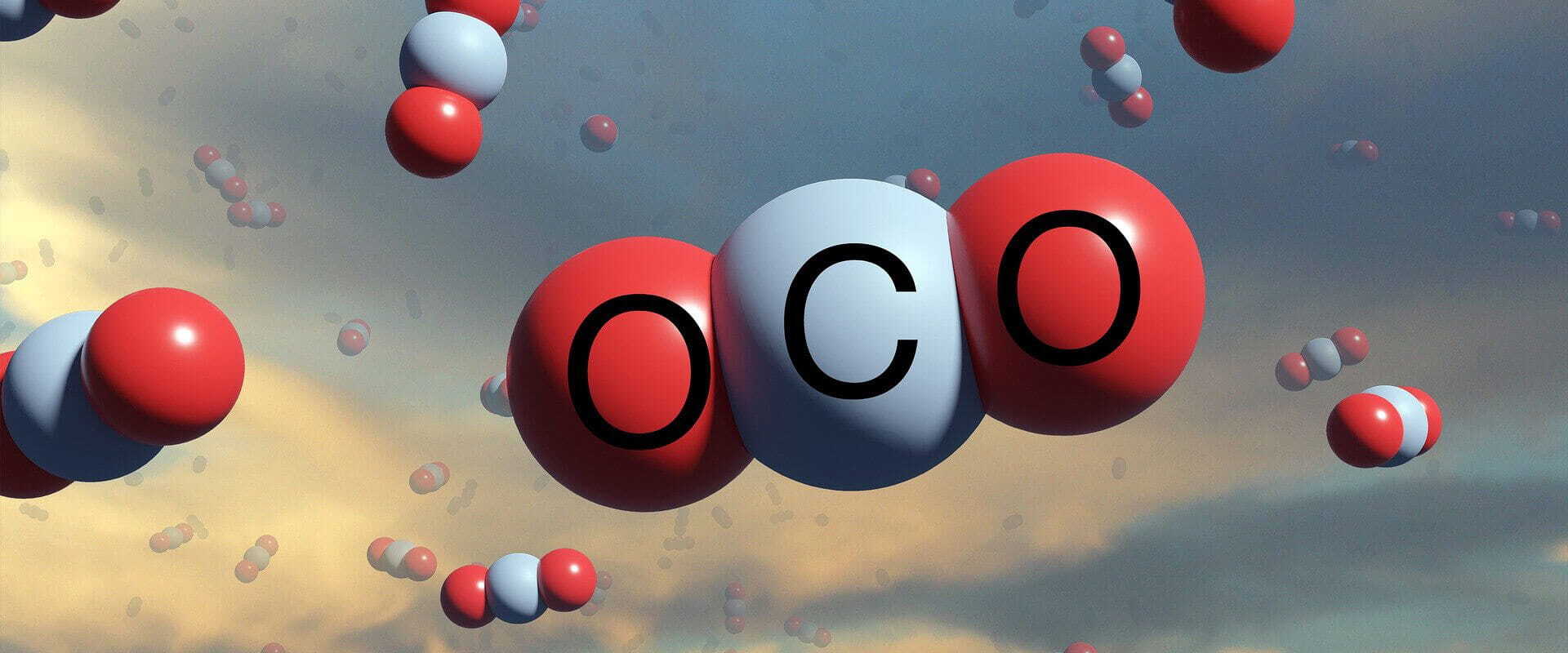 image of carbon dioxide atoms