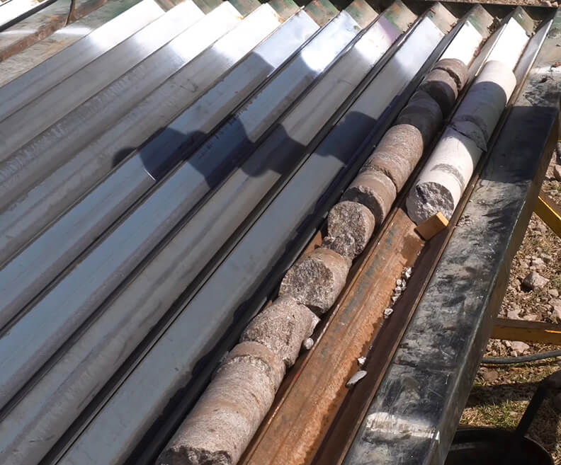 Core samples from a well