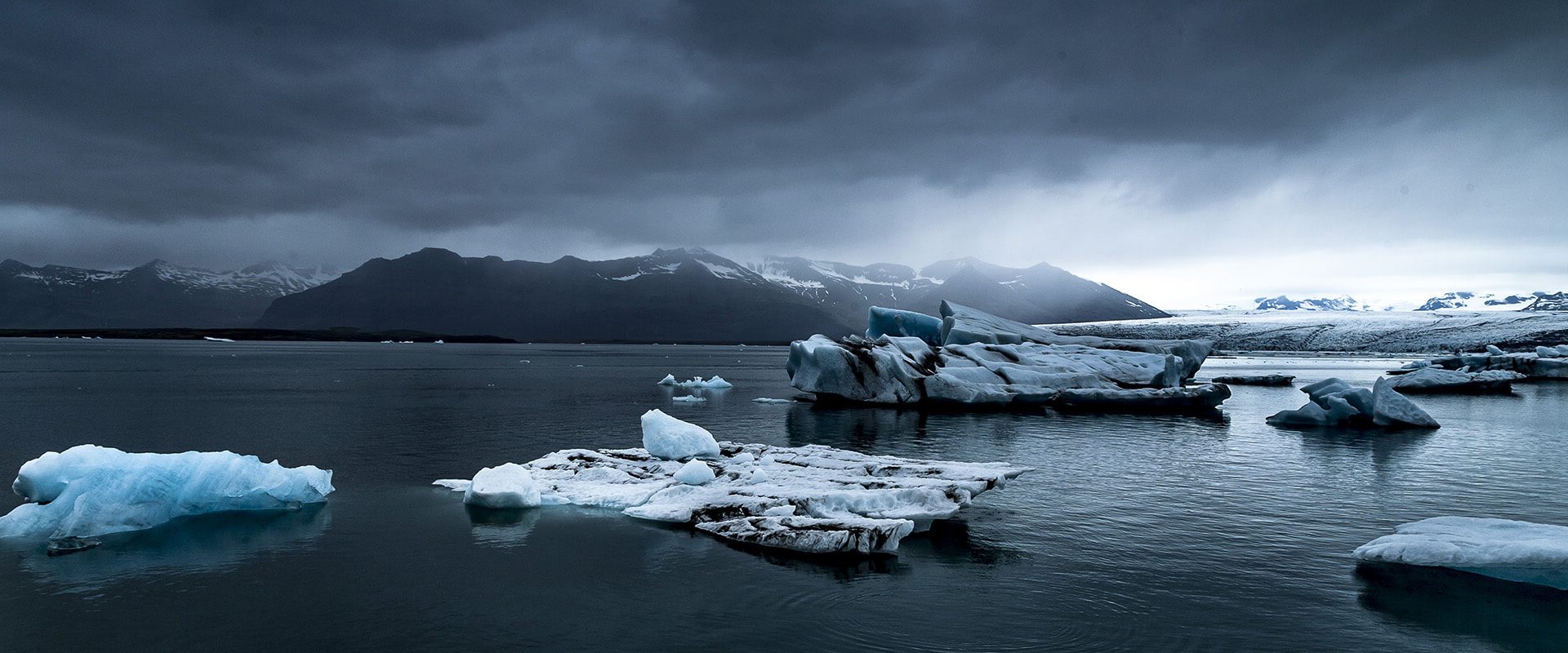 Frozen glacier
