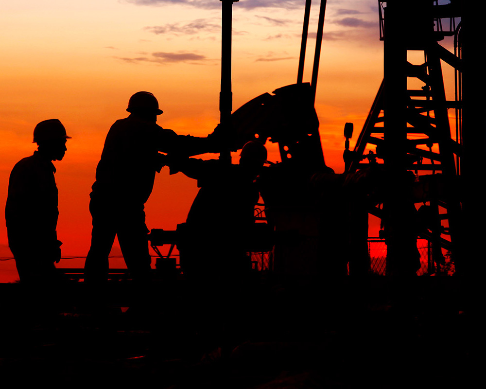 Oil rig workers